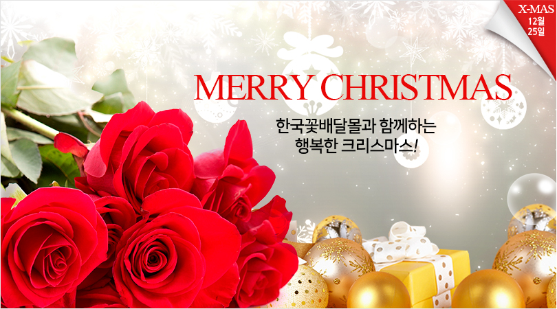 사랑과 감사의 꽃배달. 한국꽃배달몰. 크리스마스